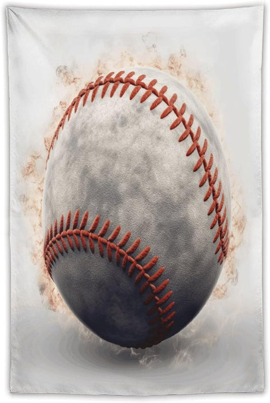 FodPand Baseball Tapestry Anti-fading Wall Tapestry with Installation Kit Backdrop Banner Multipurpose Aesthetic Tapestries Boho Wall Art Hanging Decorative Blanket 40"x60"