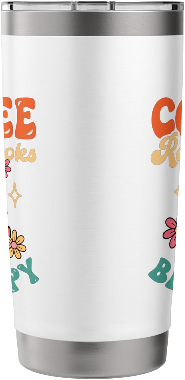 Drink Coffee Read Books Be Happy for Book Lovers Cozy Vibe Stainless Steel Insulated Tumbler