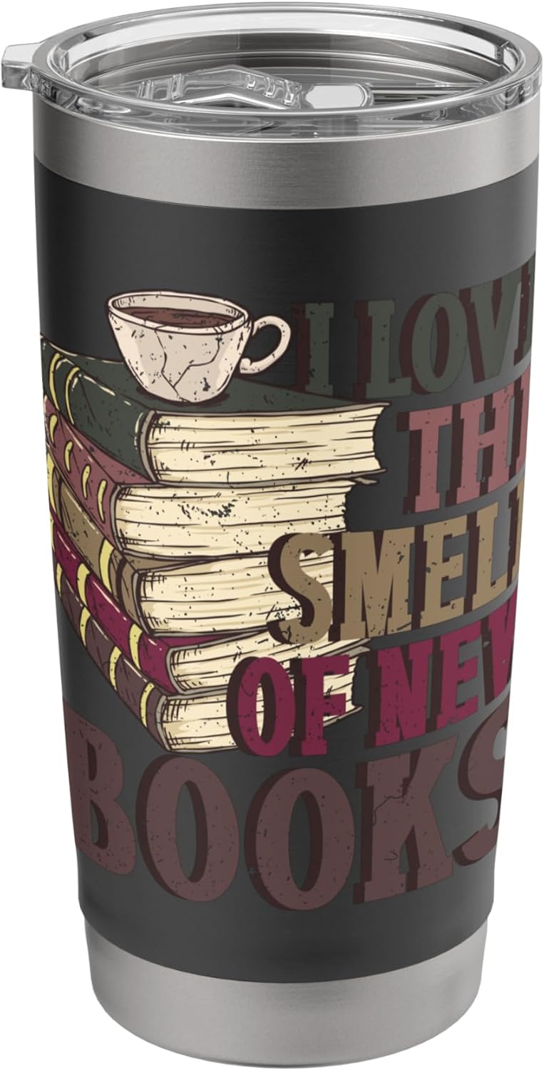 Reading Book Lover Smell Of New Books Stainless Steel Insulated Tumbler