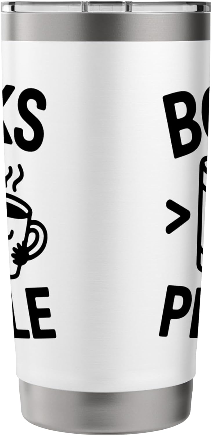 Books Greater Than People Mug Motto Stainless Steel Insulated Tumbler