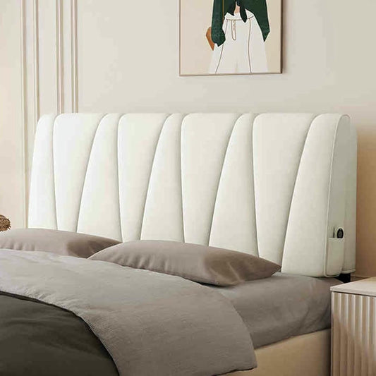 Blue,Paste/35x23x4In,Headboard Pillow Stripe Bedside Cushion Rectangle Headboard Upholstered Bedroom Solid Color Backrest Removable Lumbar Cushion for Bunk Bed Daybed