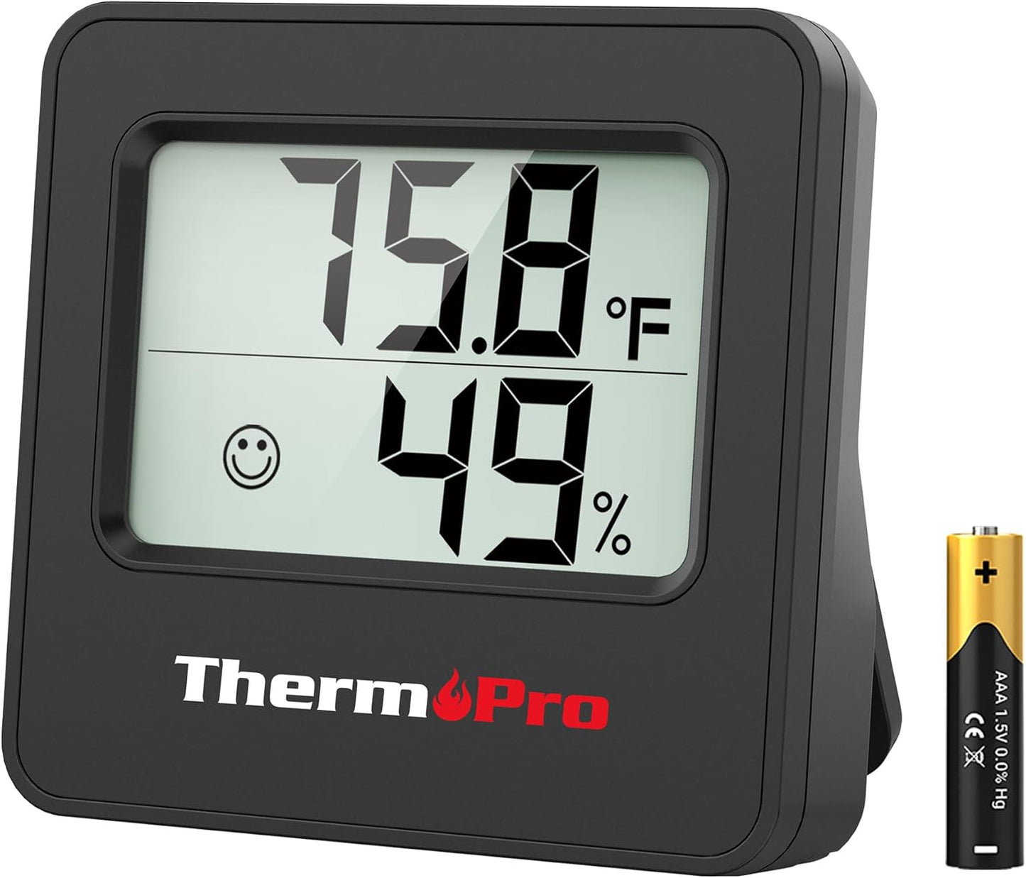 ThermoPro TP157 Hygrometer Indoor Thermometer for Home, Room Thermometer Humidity Meter with Accurate Temperature Humidity Sensor for Greenhouse Baby Room Office-1 Pack
