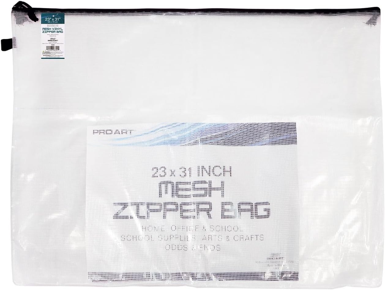 Pro Art Mesh & Vinyl Zipper Bag 23x31