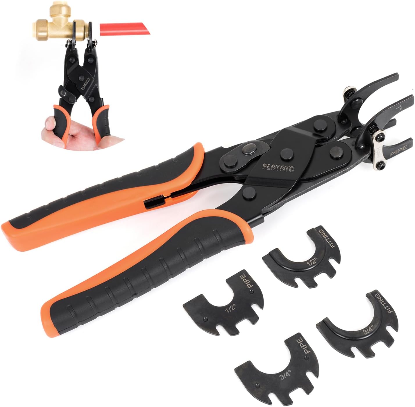 Push to Connect Removal Tool Disconnect Tongs Tool for 1/2”, 3/4”, 1” Push in Fittings Plumbing Tools for Removal PEX PVC Copper Pipe