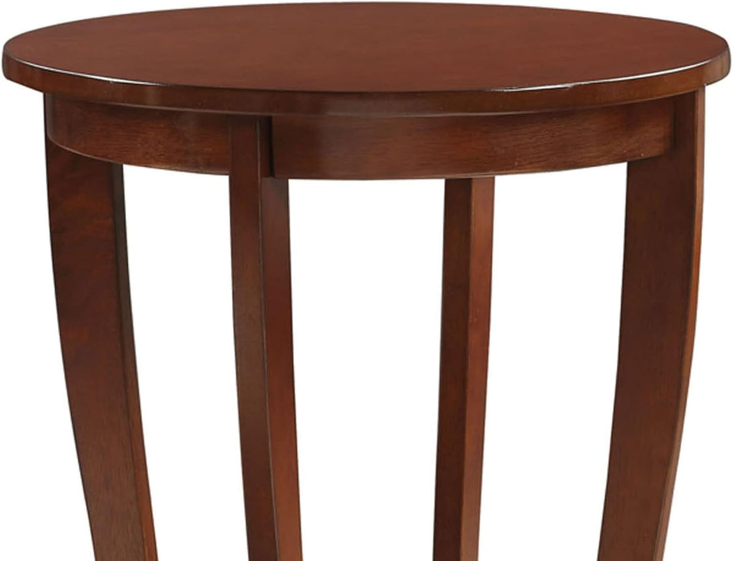 Convenience Concepts American Heritage Round End Table with Shelf, Espresso