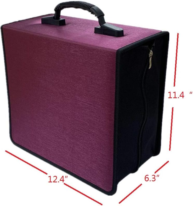 CD/DVD Case Holder Organizer Wallet Sleeves Booklet Binder,Storage 400 Capacity Disc(Rose)