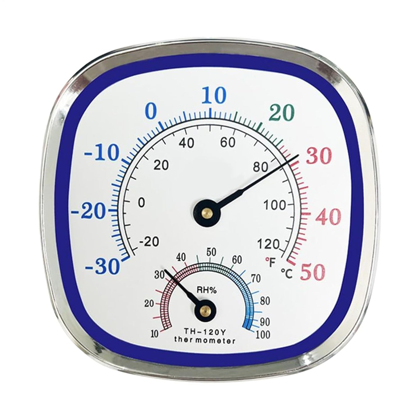 Hygrometer Temperature Gauge - Desktop Humidity Monitor, 12cm with Clear Display, -30? to 50? Range and 10-100 Humidity Scale for Home Office Library Bedroom Closet Greenhouse Basement Living Room