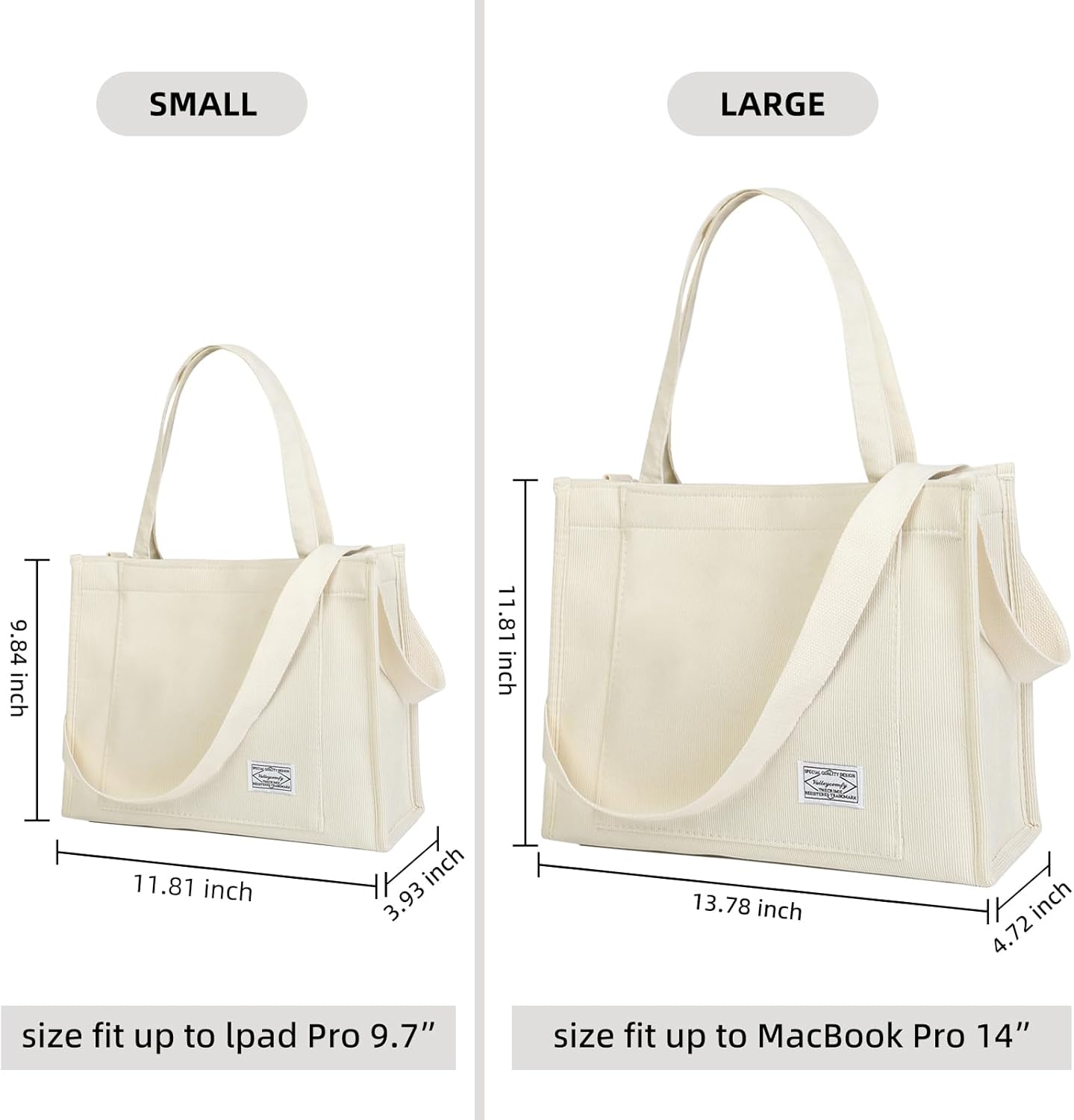 Valleycomfy Corduroy Tote Bag for Women Travel Crossbody Bag Purse Women Shoulder Bags Work Handbags Everyday Hobo Bag