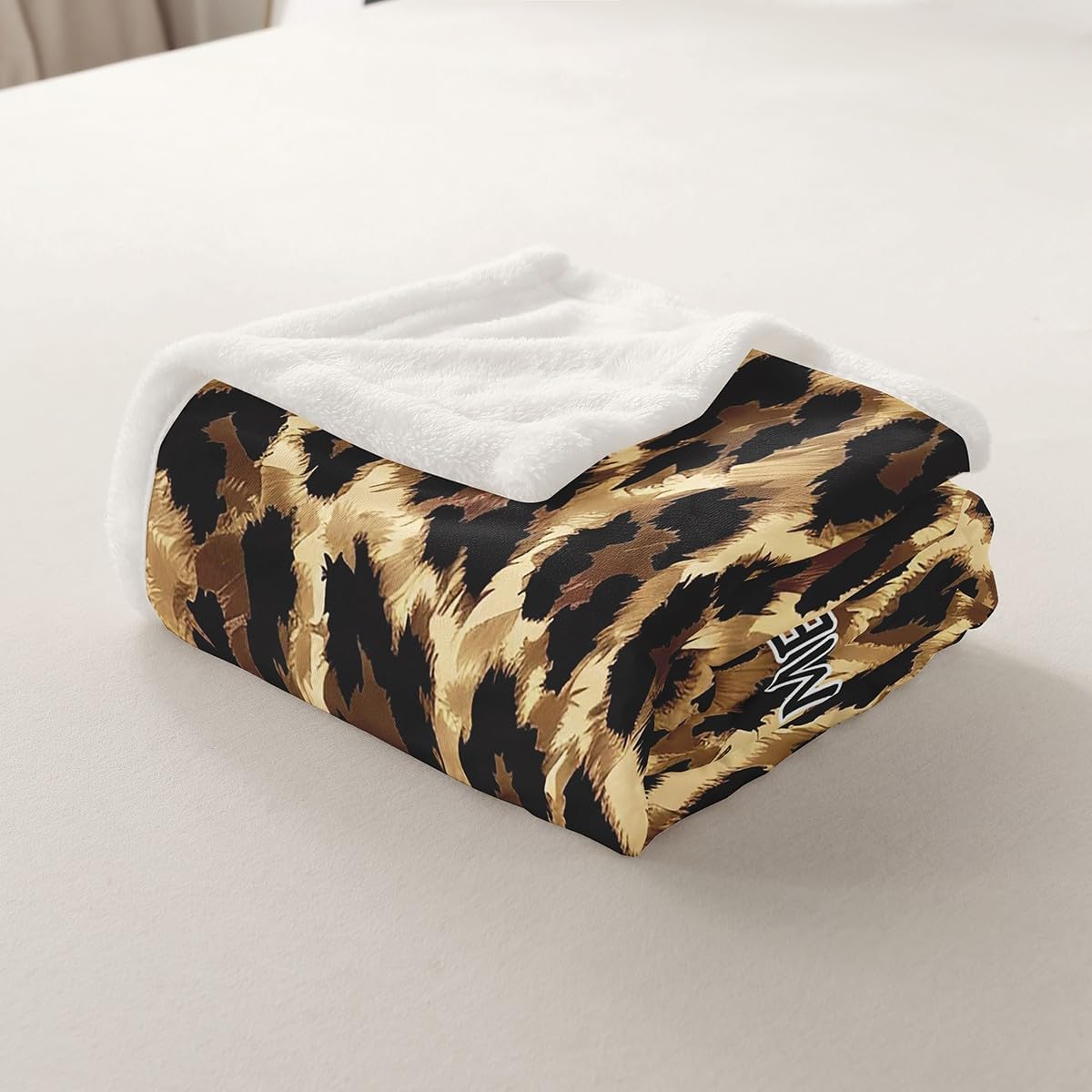 Custom Name Black Brown Leopard Print Blanket 50"x60" Women Cheetah Print Throw Blanket,Africa Big Cat Leopard Spot Fleece Blanket Wild Animal Hide Bed Blanket,Africa Wild Animal Theme Sofa Decor
