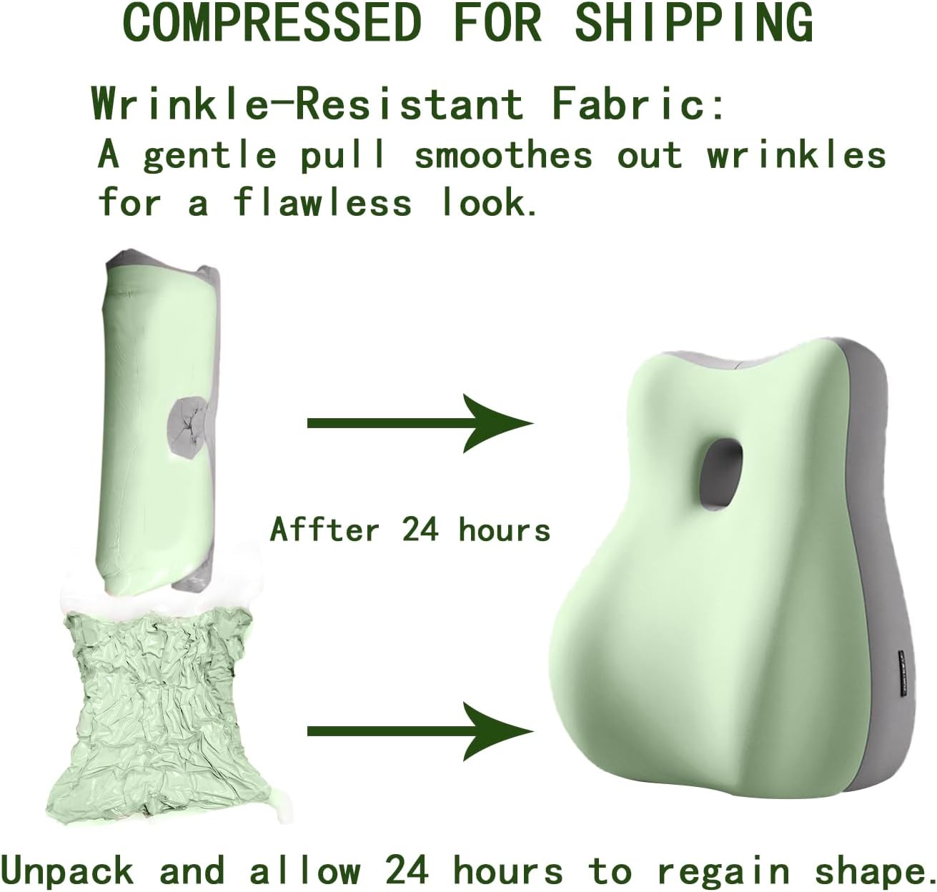 XYHOMECP 7 in 1 Multifunctional Slope Pillow,Butt Cushion for Couples Pregnanly Pillow to Read in Bed Waist Cushion at Home Sitting,with Memory Sponge,Comfortable and Breathable, Green