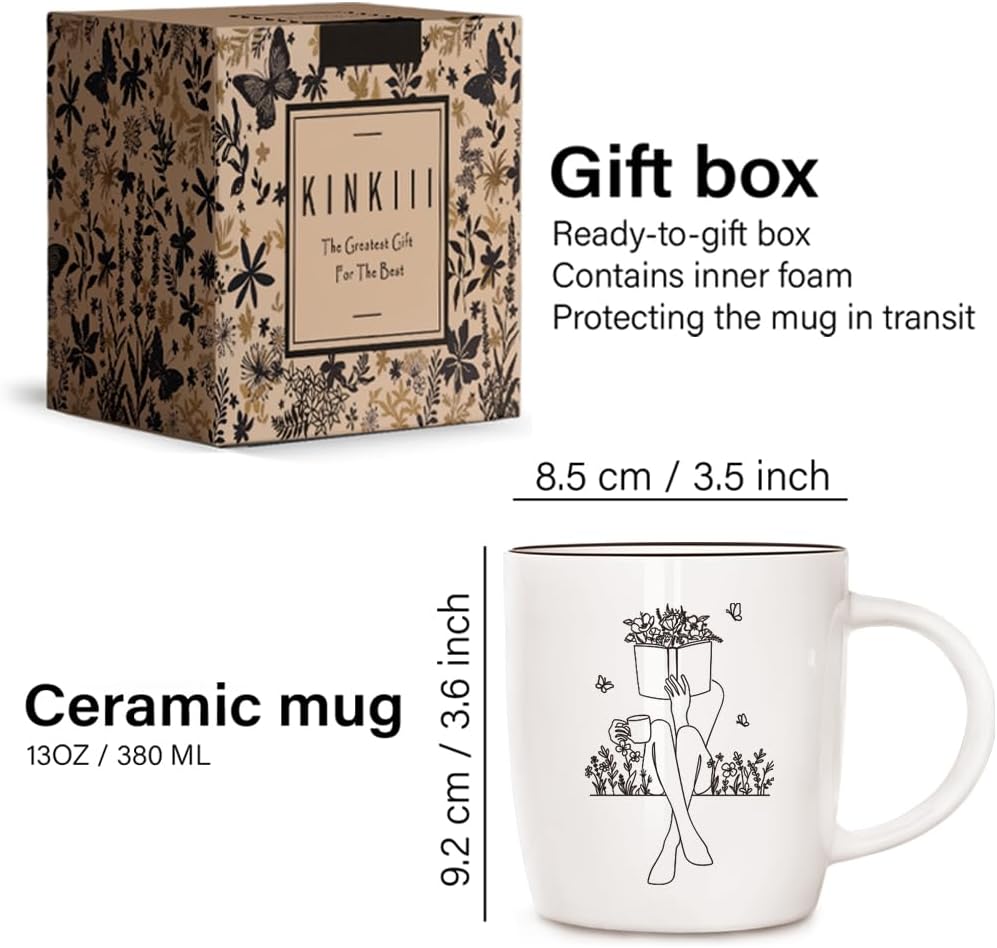 Reading Coffee Mug Gift Just One More Chapter for Book Lovers, Novelty Coffee Mugs for Readers, Writers & Bibliophiles, Perfect Christmas Thanksgiving Birthday Present for Women Men, 13oz