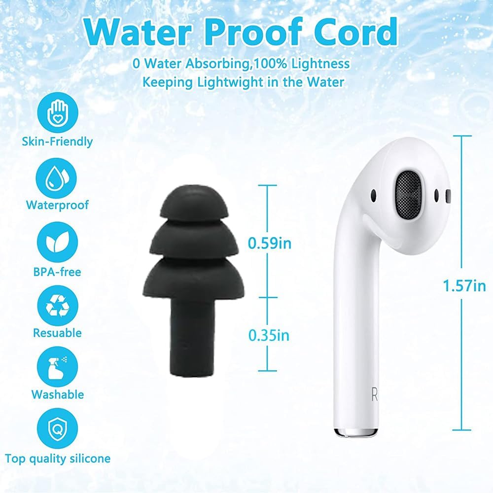 4Pairs Ear Plugs for Sleeping,Soft Silicone Earplugs Noise Cancelling,Black Earplug for Swimming Snoring Concerts Shooting Airplanes.