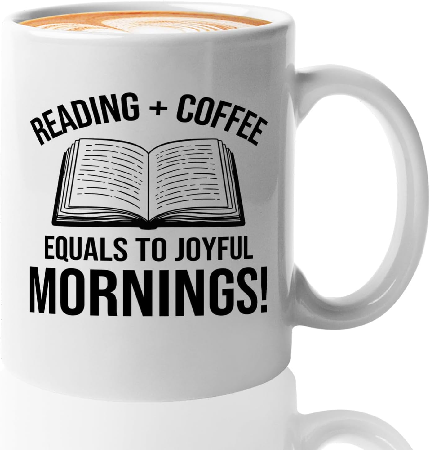 Book Lover Coffee Mug 11oz White -Reading Coffee equals - Bookworm Literature Library Book Lover Reader Booked Editor Intellectual Studious