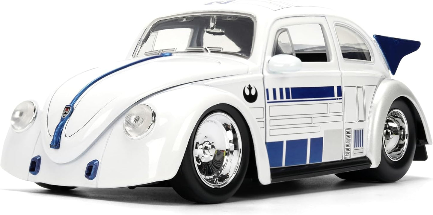 Jada Star Wars R2-D2 with 1959 Volkswagen Drag Beetle 1:24 Die-Cast Vehicle & 2.5-Inch Figure Toys