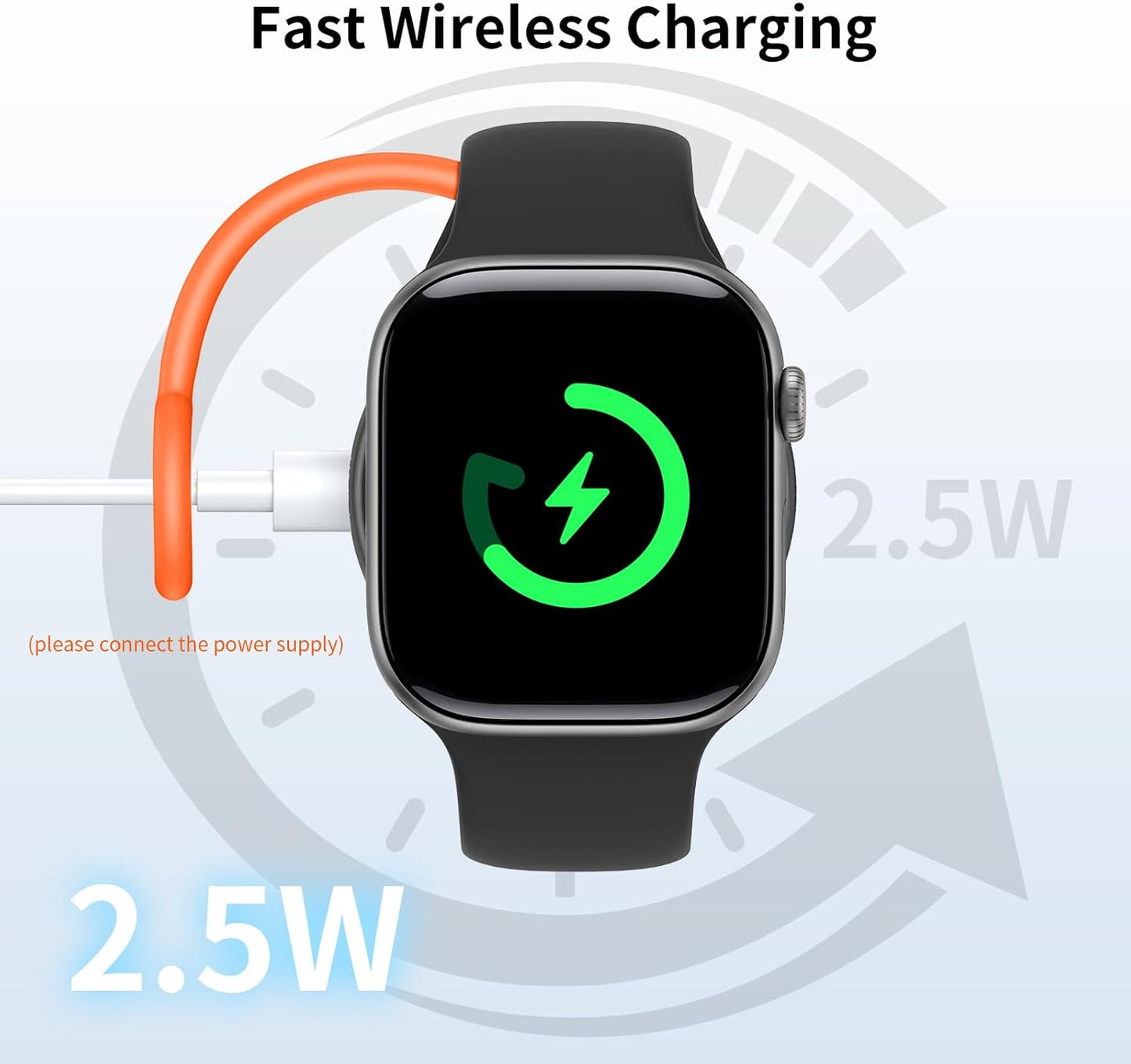 Mcdodo Apple Watch Magnetic Charger[USB-C&Lightning Port], Portable Wireless iWatch Charger Fast Charging Fit Apple Watch Series10/9/8/7/6/5/4/3/2/1/SE/SE2