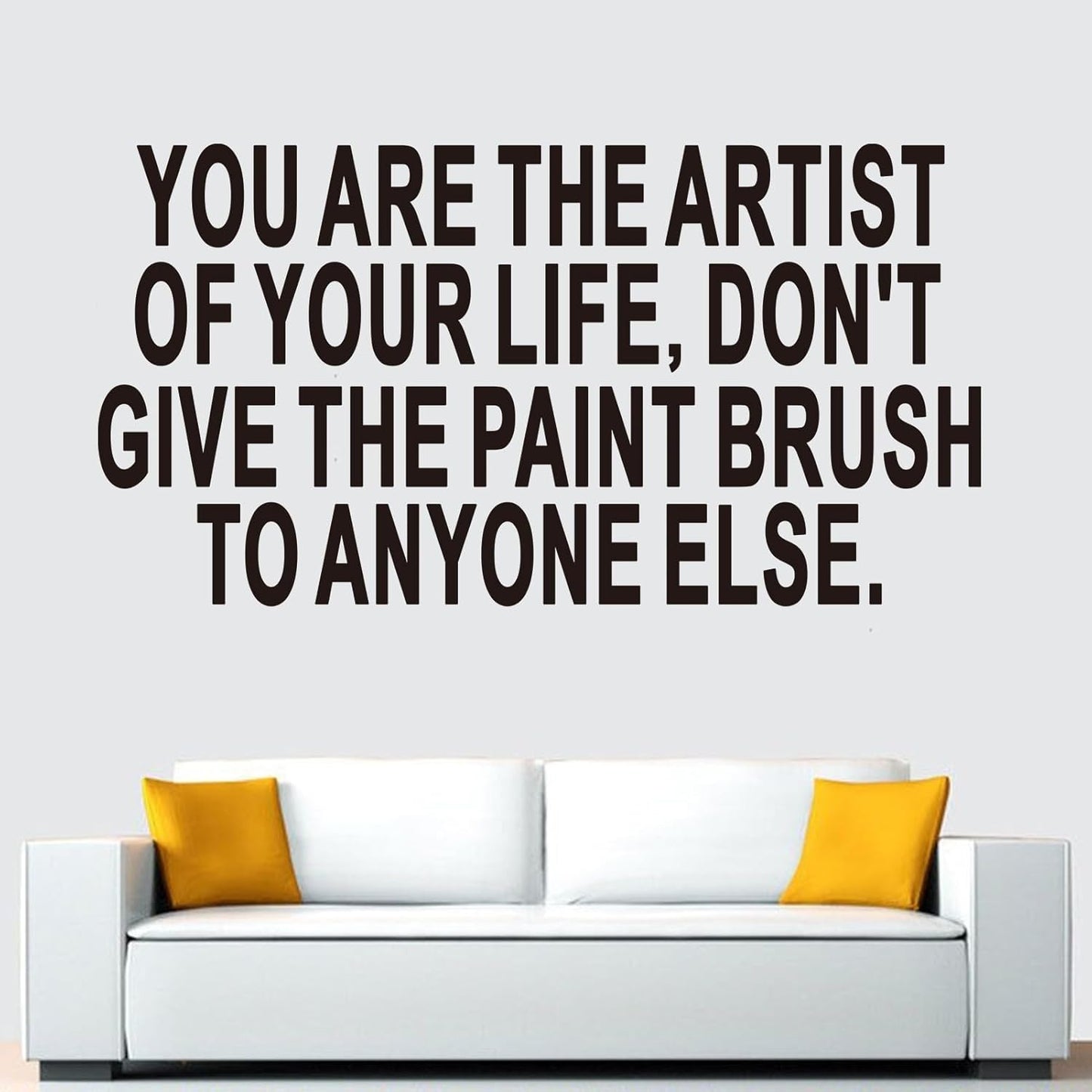 Inspirational Quotes Wall Stickers for Office: Motivational Gym School Classroom Garage Bedroom Vinyl Art Wall Decals - You are The Artist of Your Life 15" X 18"