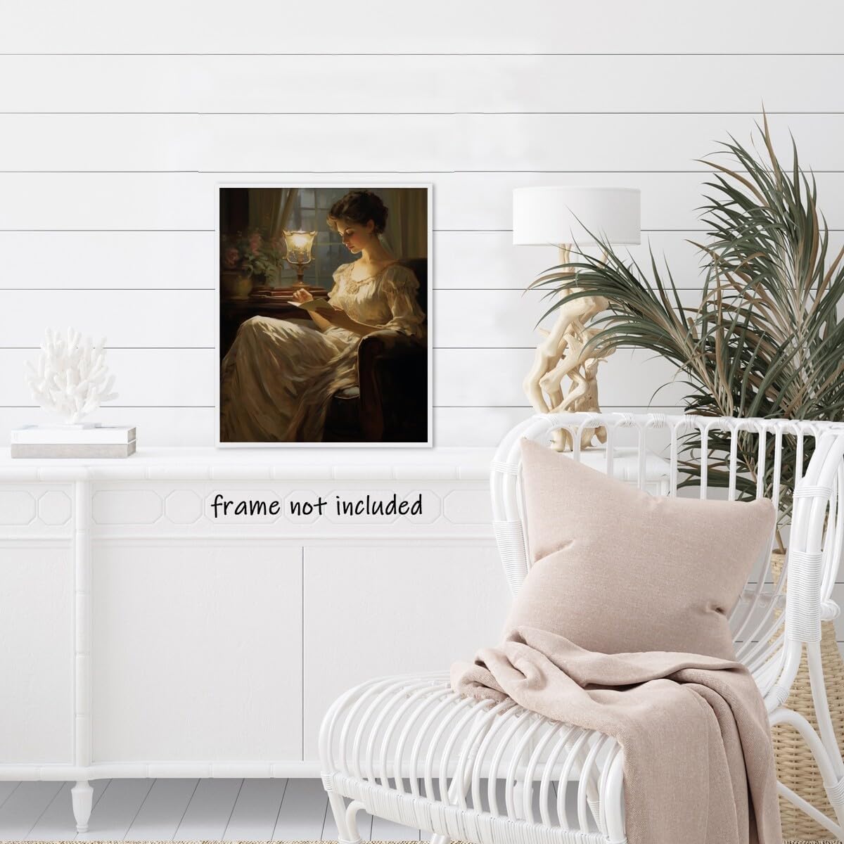 Heltrappe Retro Female Portrait Reading Poster Victorian Wall Art Dark Academia library wall decor Vintage Antique Print for Office Bedroom Living Room wall decor Unframed12x16inch