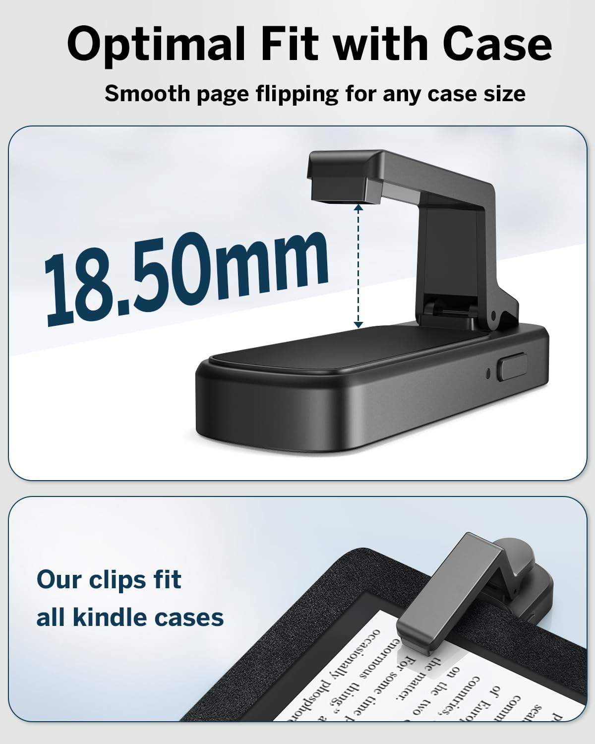 [Case-Friendly] Remote Control Page Turner Ring for Kindle Paperwhite Oasis Scribe Kobo eReaders, Camera Camcorder Remote Controls, Page Turner Clicker for iPhone ipad Tablets with Storage Bag