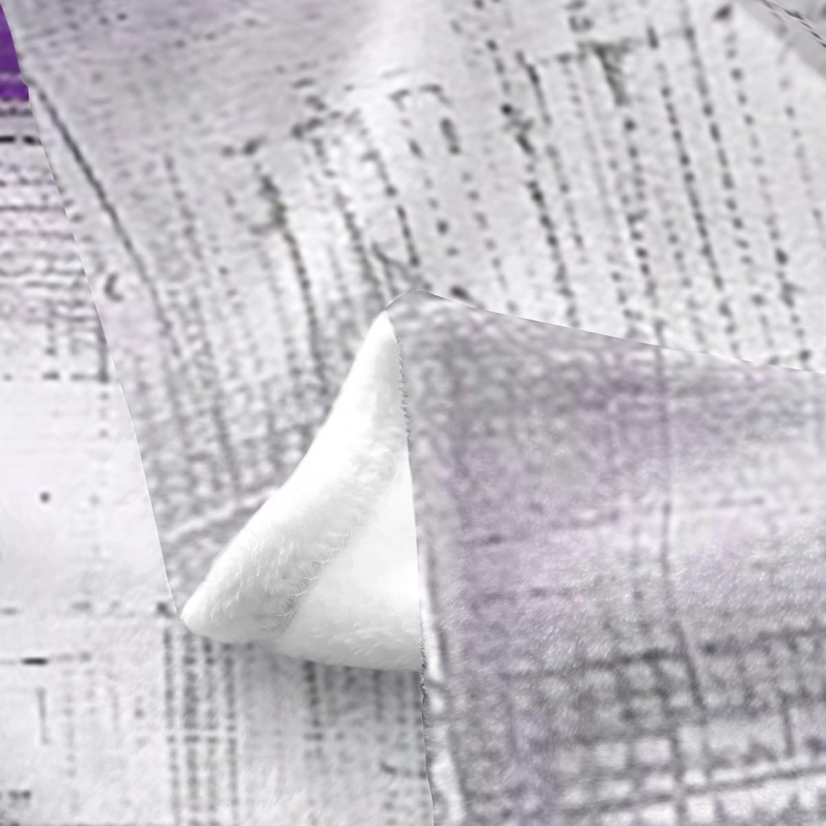 Erosebridal Ombre Geometric Fleece Blanket Queen 90x90,Dark Purple Grey Checkered Grid Blanket,Western Abstract Throw Blanket,Art Aesthetics Bed Blanket for Sofa Bed Couch,Luxury Soft