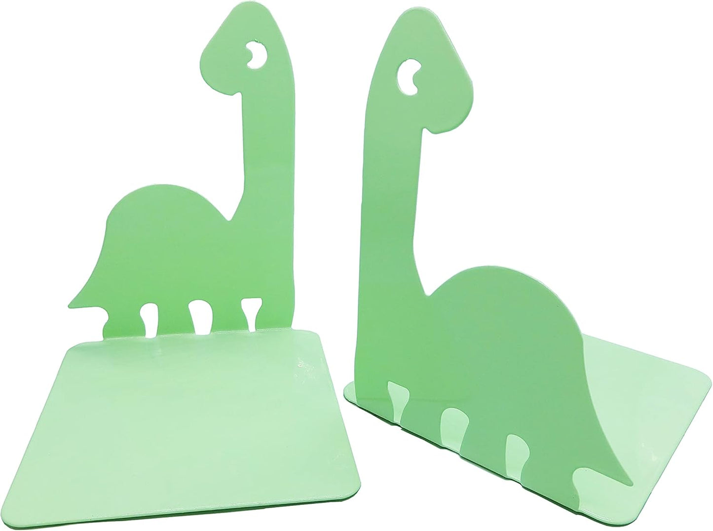 Artkingdome Cartoon Dinosaur Bookends, Book Ends Racks Stand, Nonskid Slip Dino Reading Room Decor, Metal Bookends, Decorative Gift