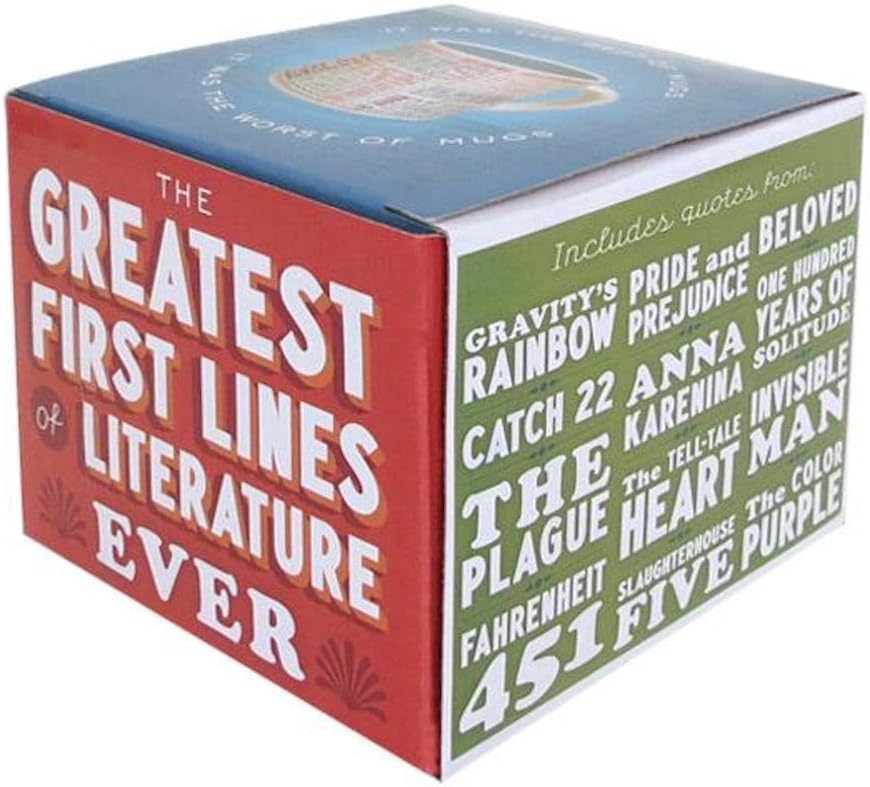 The Unemployed Philosophers Guild First Lines of Literature Coffee Mug - Famous Openings from Books, Novellas, and Short-Stories, Comes in a Box, 14oz