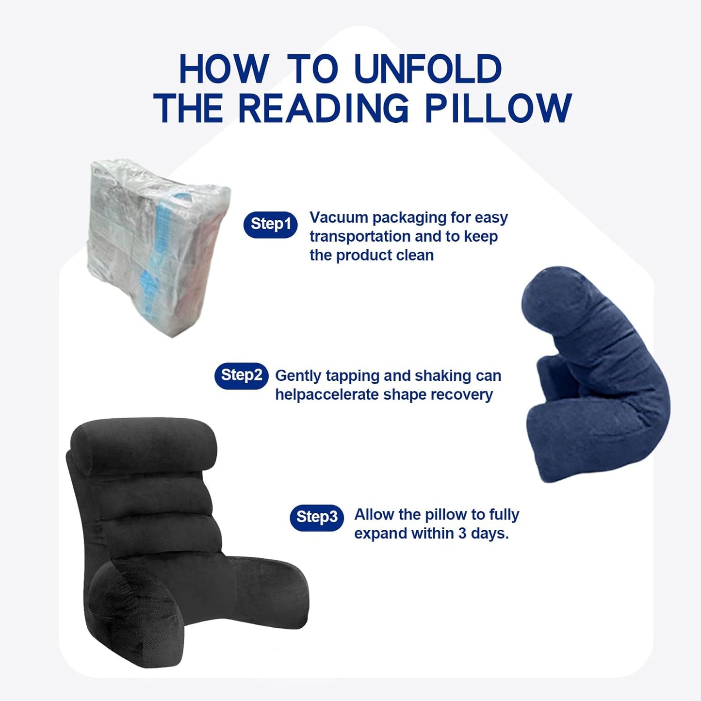 Back Pillow for Bed Sitting Up, Reading Pillow, Extra Large Arm Pillows for Adults for Back Support,Bed Pillow for Sitting up for Watching TV/Gaming/Relaxing
