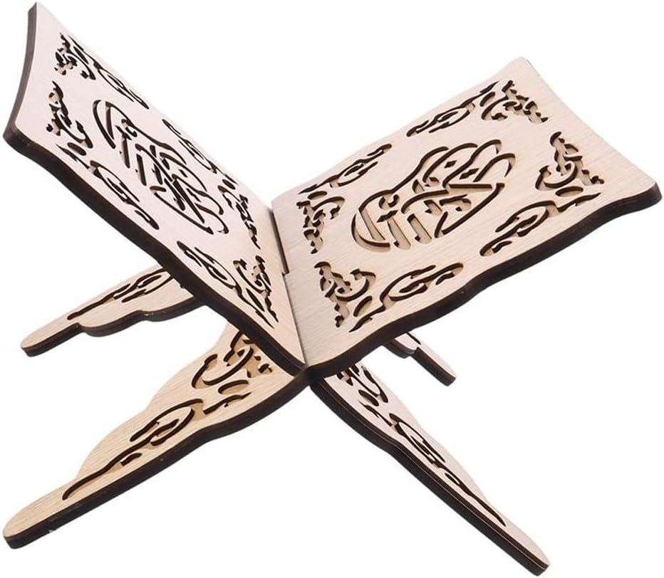 Wooden Book Holder Stand Bookshelf Prayer Ornament