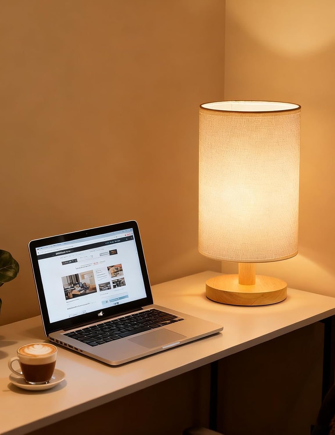 2 Pack Table Lamp, Bedside Lamp Nightstand Lamp, 3000K Warm Light Desk Lamp, USB Powered LED Reading Lamp, Boho Vintage Small Lamp for Bedroom Living Room Office Dorm Dresser Bookshelf