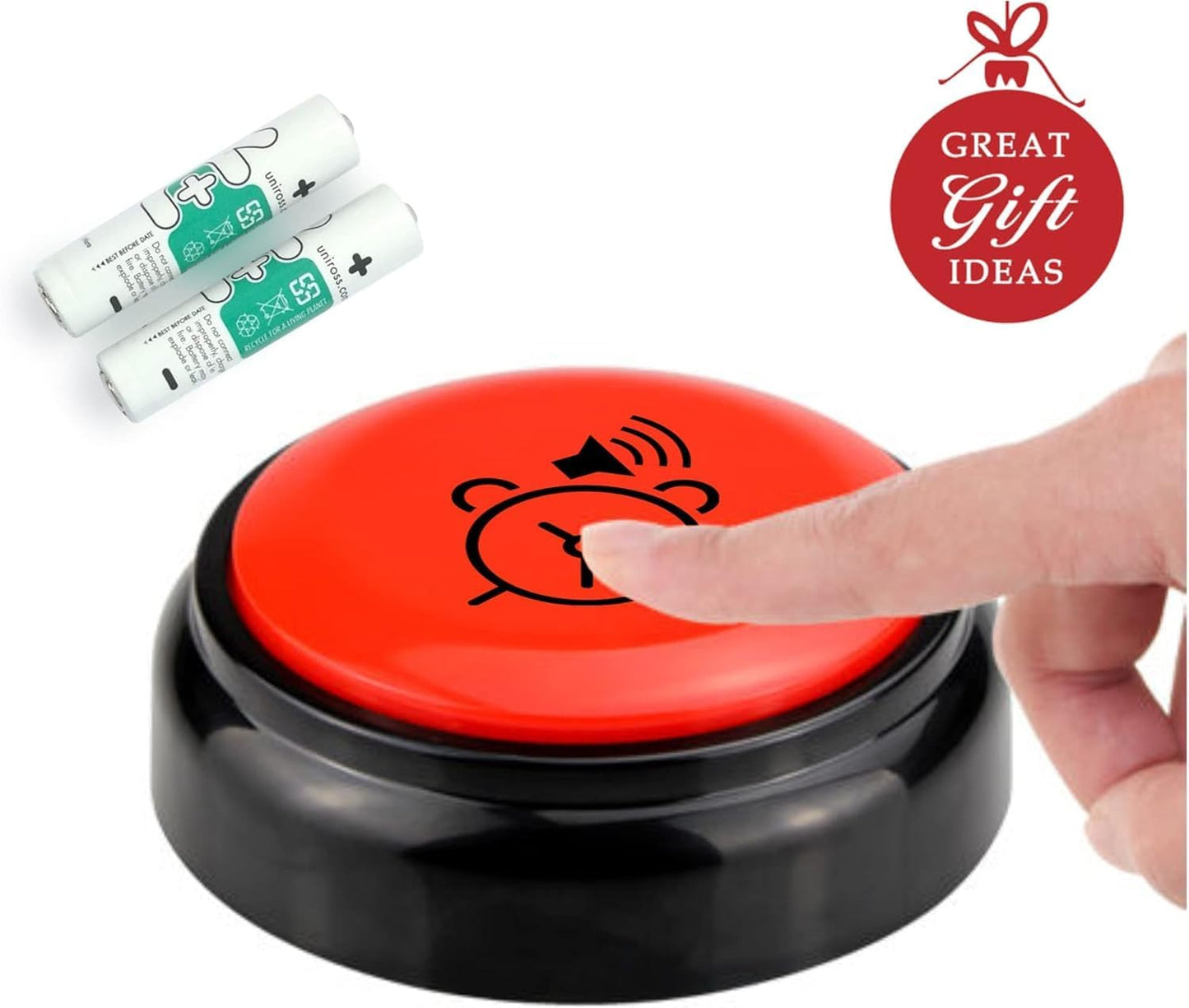 memo24 Talking Button Alarm Clock for The Blind and Visually Impaired, Elderly & Dementia Sufferers. English Male Voice Announces Time/Day/Date, Volume Control Switch, Batteries Included.