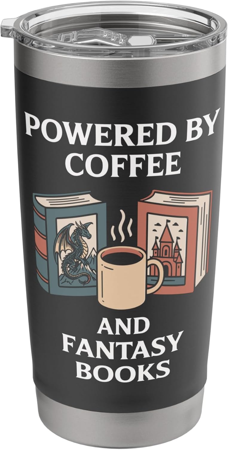 Coffee And Fantasy Books Magical Reading Time Stainless Steel Insulated Tumbler