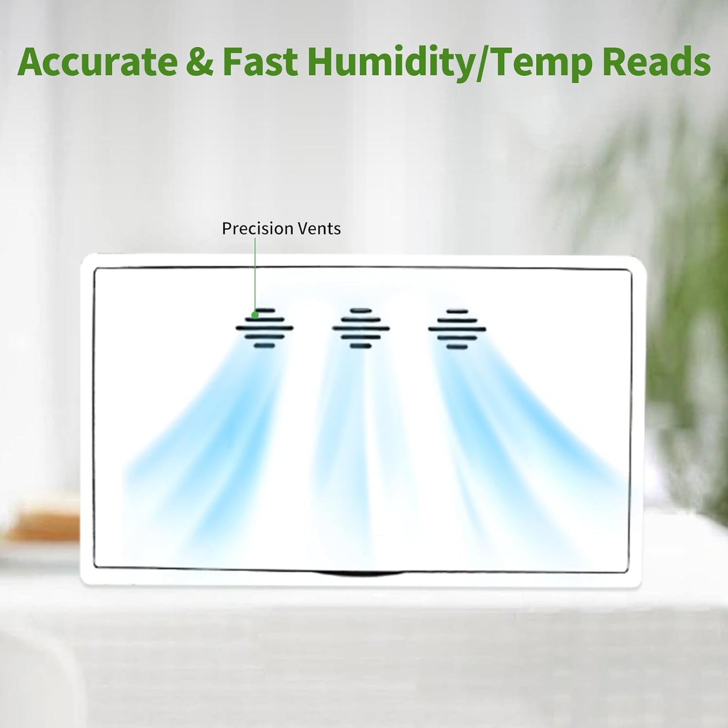 Digital Hygrometer Indoor Thermometer: High Accuracy Room Humidity Monitor with LCD Display & Comfort Indicator for Home