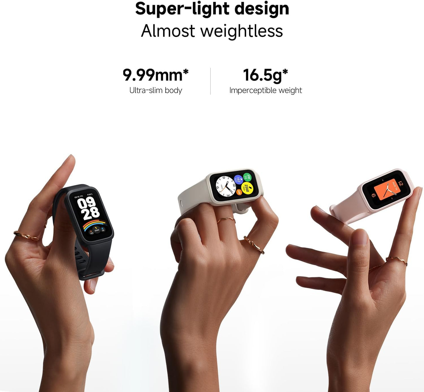 XIAOMI Smart Band 9 Active Global Version, 1.47'' 60Hz Display, 18-Day Battery, 5ATM Waterproof Fitness Tracker with All-Day Health Monitor, 50 Sports Modes (Black)