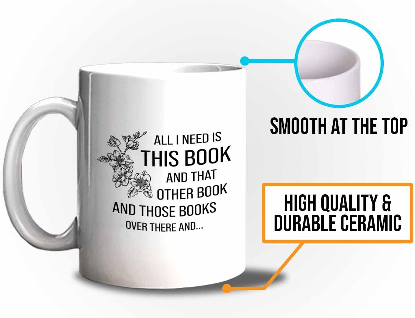 Bubble Hugs Book lovers Coffee Mug 11oz White - I Need This Book - Author Writer Library Editor Introvert Lovers Cat Chill Relax Bookworm Reading