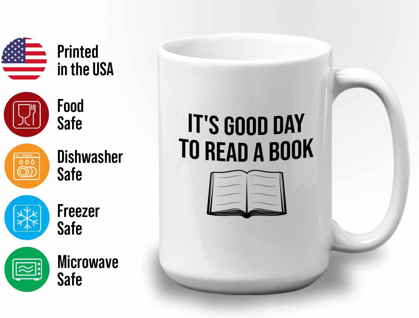 Bubble Hugs Writer Coffee Mug 15oz White - It's good Day to read a book - Reading Book Lover for Bookworm Bibliophile Librarians Author Readers Bookish