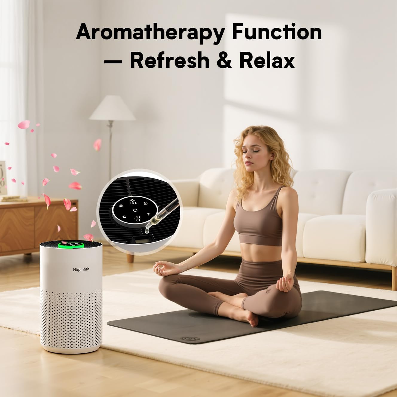 Upgraded Air Purifiers for Bedroom & Home with H14 True HEPA Filter, Covers Up to 1280ft², 360° Air Intake, Quiet Pet Air Purifier, Fragrance & Timer,Removes Smoke, Pet Dander & Pollen,White