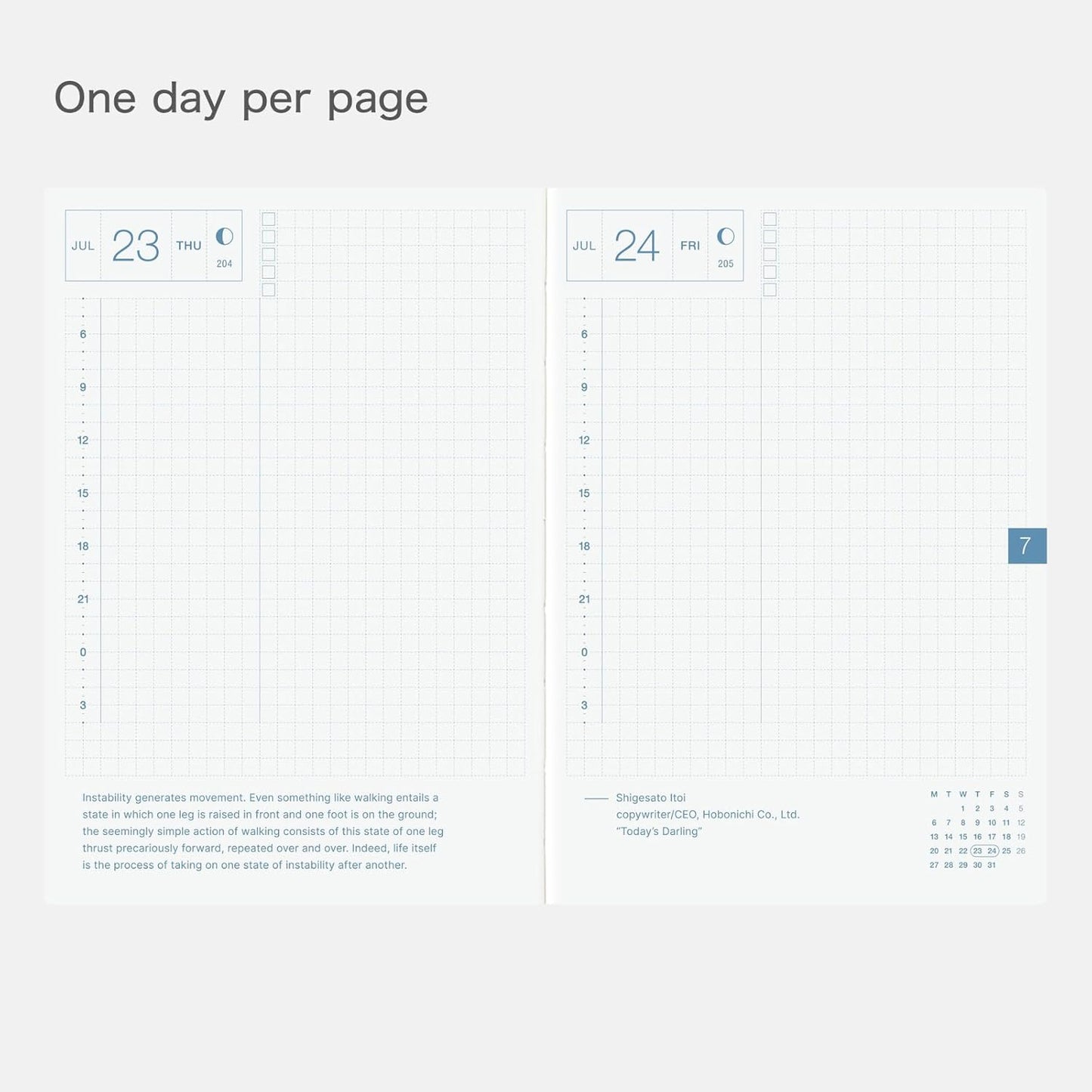 Hobonichi Techo 2026 Original Book – A6, English, Daily, January Start, Monday Start, Planner