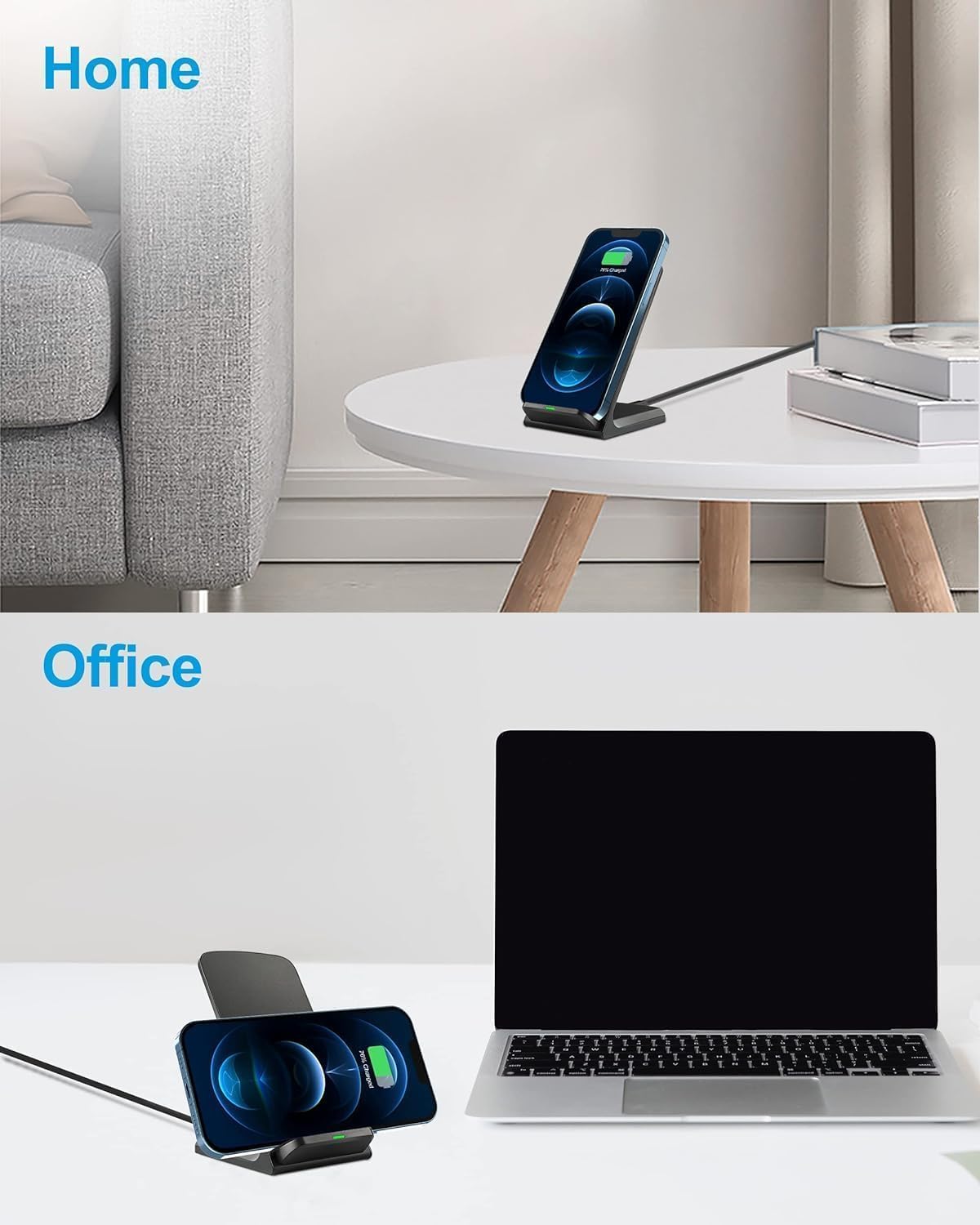 Wireless Charger for Samsung Galaxy S26 | S25 | S24+ | S24 Ultra | S23 | S22 | S21 | S20 FE | S10 | S10e | S9 Plus | S8 | Note 20 | 10 | 9 | 8 | Z Flip Fold 5 4 3 Qi-Certified 10w Fast Charging Stand