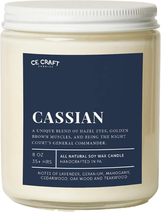 CE Craft Book Themed Scented Candle - Gift for Her, Library Book Lovers' Reading Candle, Bookish Scents for Bibliophiles (Cassian)