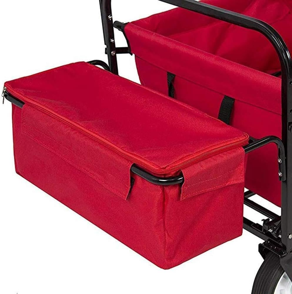 Foldable Garden Cart with Adjustable Telescopic Handles, 100kg Load Capacity, Removable Canopy, Portable Utility Wagon