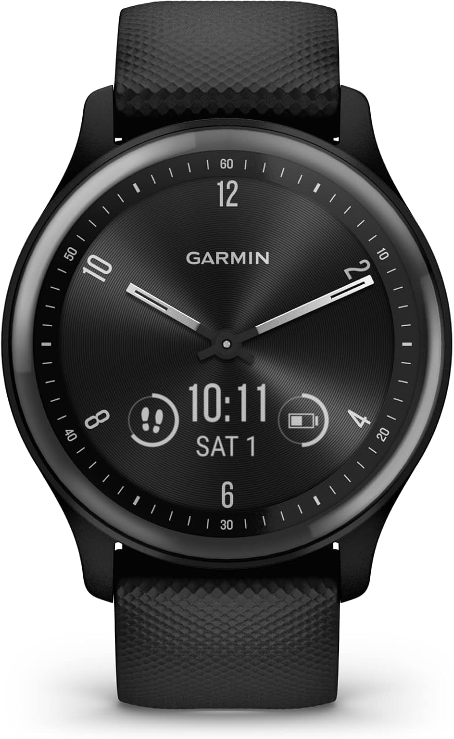 Garmin vivomove Sport, Hybrid Smartwatch, Health and Wellness Features, Touchscreen, Black
