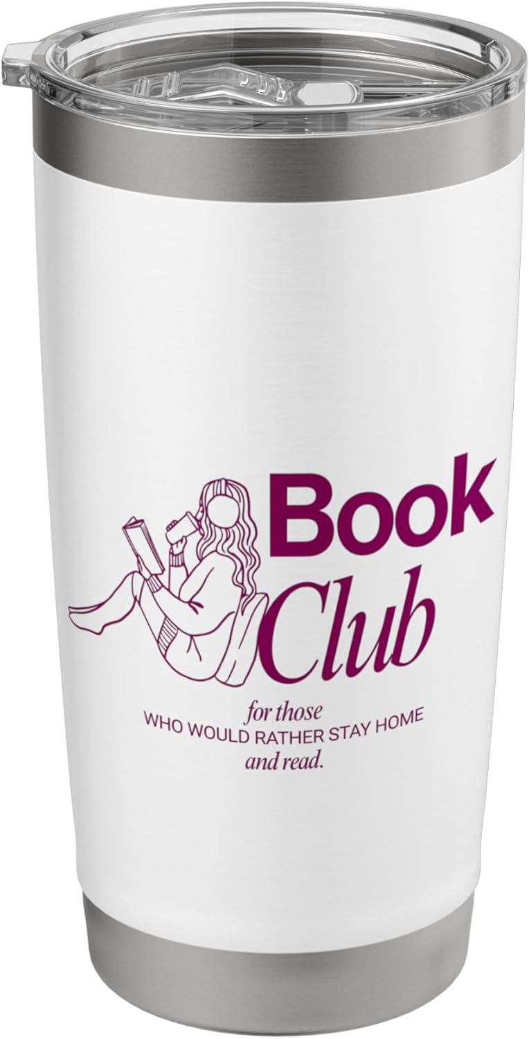 Cozy Reading Club | Stay Home & Read | Book Lover Gift Stainless Steel Insulated Tumbler