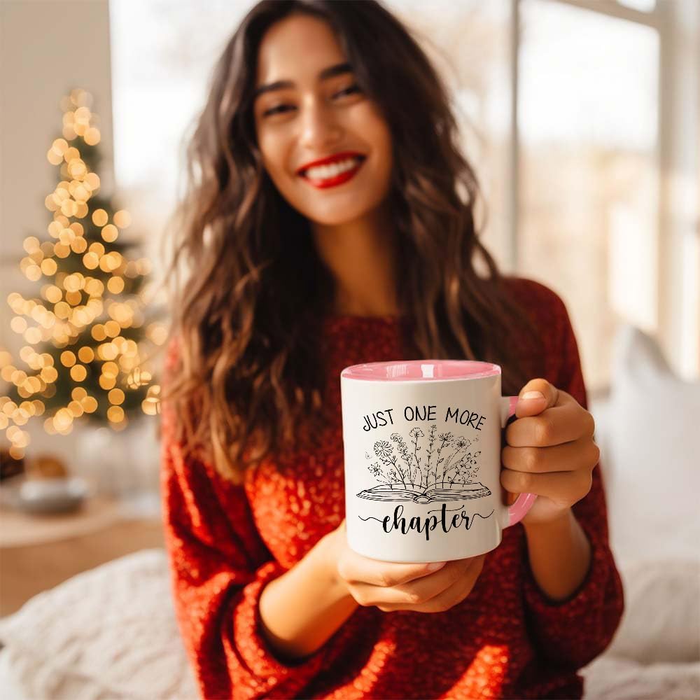 Just one more Chapter Book Lovers Mug Gifts for Women - Cute Book Birthday Gifts for Bookish Bookworms Readers Librarian Books Nerd Friends