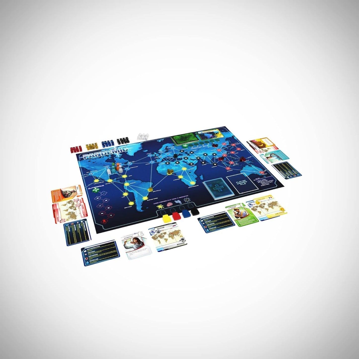 Asmodee Pandemic Board Game (Base Game) - A Cooperative Battle to Save Humanity, Strategy Game for Kids and Adults, Ages 8+, 2-4 Players, 45 Minute Playtime