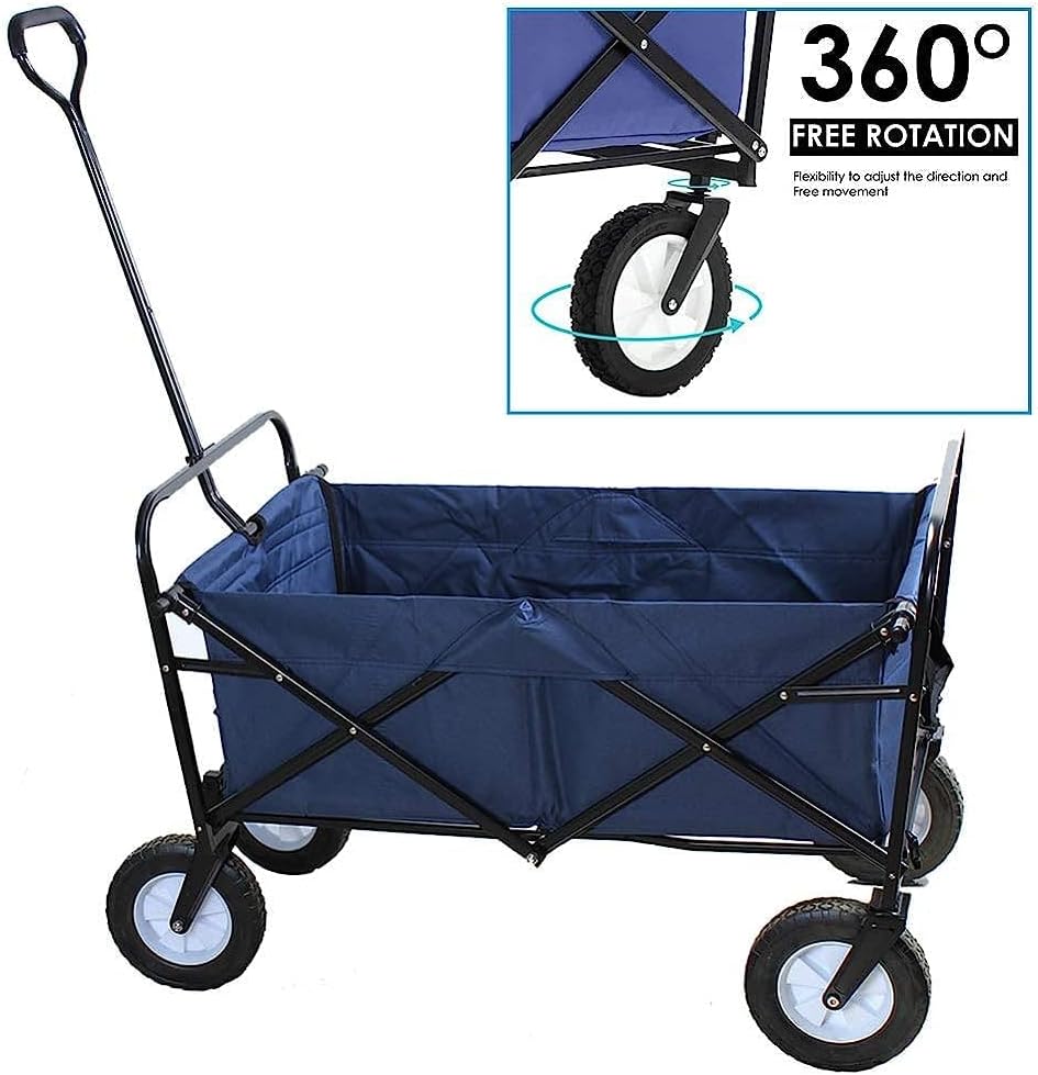 Trolleys, Garden Cart Folding Wagon Foldable Heavy Duty Outdoor Trolley Transport Cart 80Kg Max Load, for Outdoor/Festivals/Camping