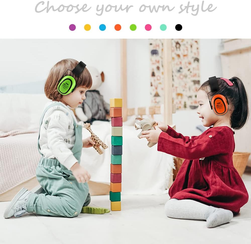 GREEN DEVIL Kids Hearing Protection Ear muffs 27dB Noise Cancelling For Age 1-16 Low Profile Autism Sensory Headphones