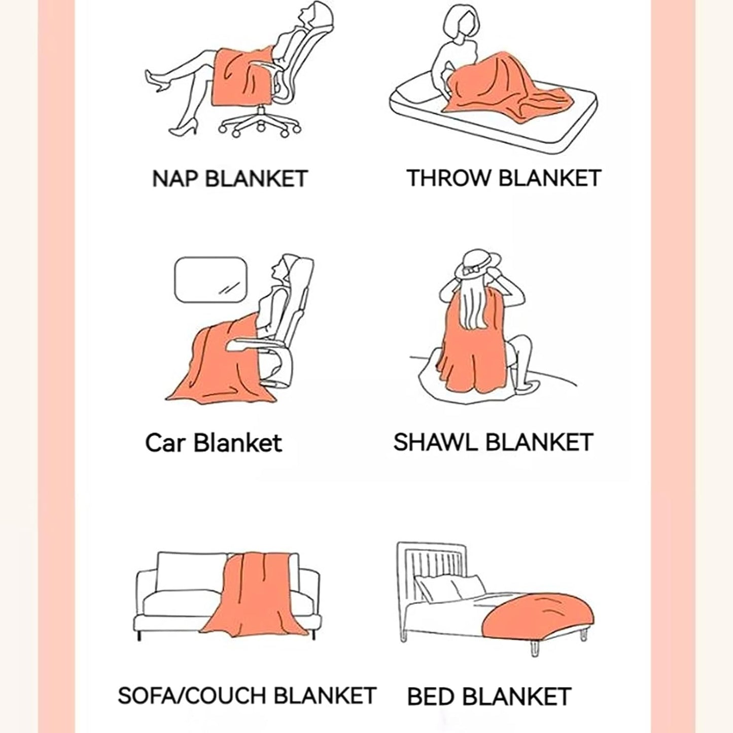UKELER Faux Fur Throw Blanket Plush Thick Fleece Blanket Fluffy Cozy Soft Warm Blankets Throws for Bed, Couch, Sofa, Office, Camping 50''x60'' Camel