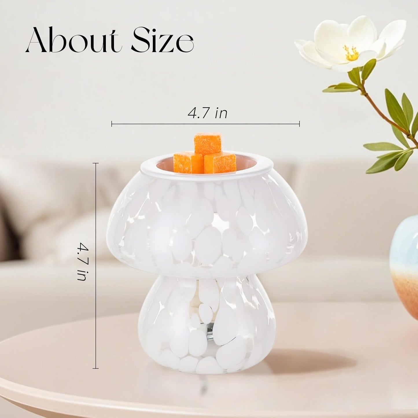 Mushroom Wax Melt Warmer: Wax Melter Warmer Cute Melter Fragrance Candle Lamp Home Decor Mothers Day Birthday Gift for Women