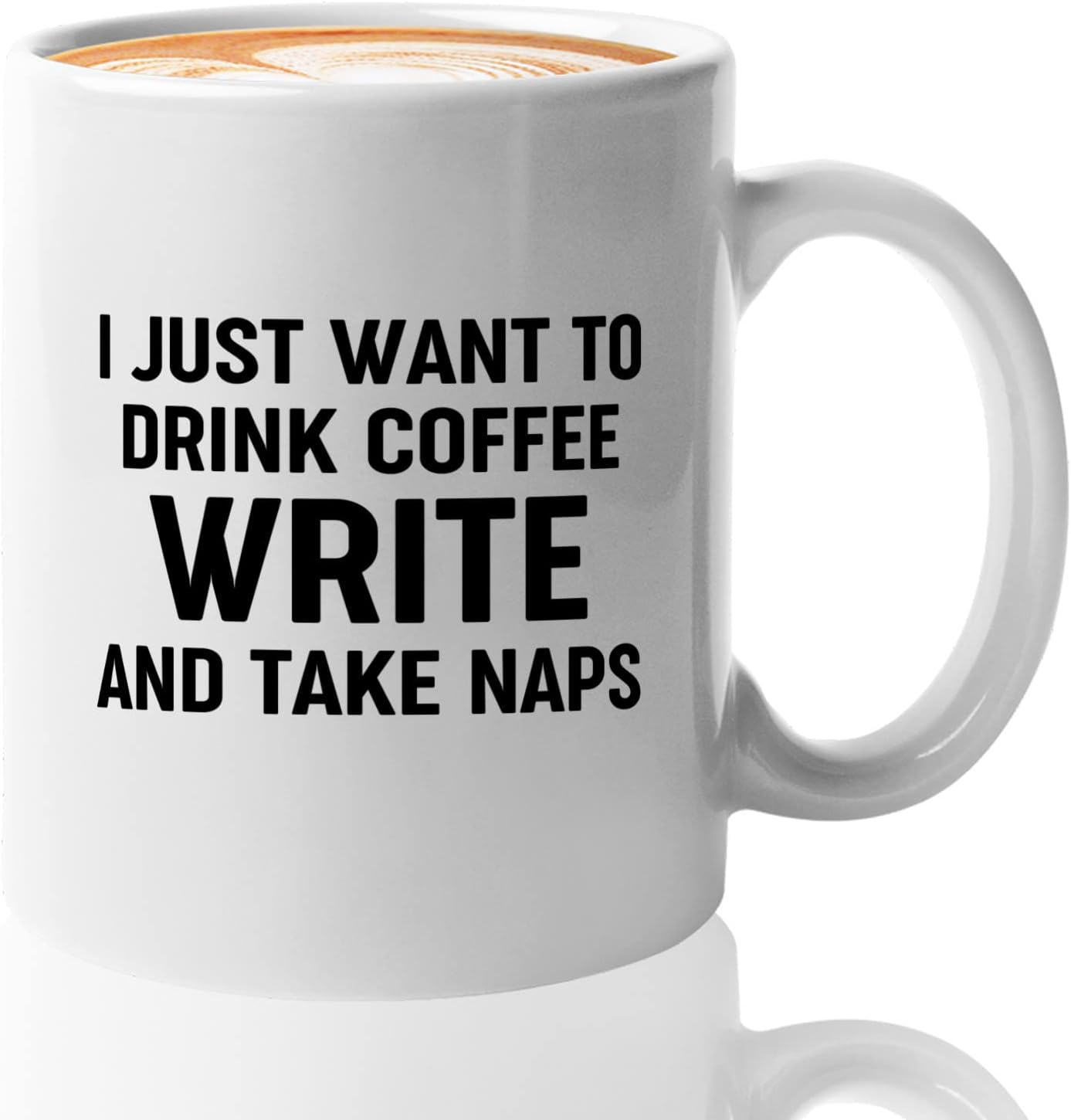 Journalist Coffee Mug 11oz White -Coffee Write Naps - Reading Lover Book Club Gift Author Appreciation Writer Journalism Novelist Scriptwriter
