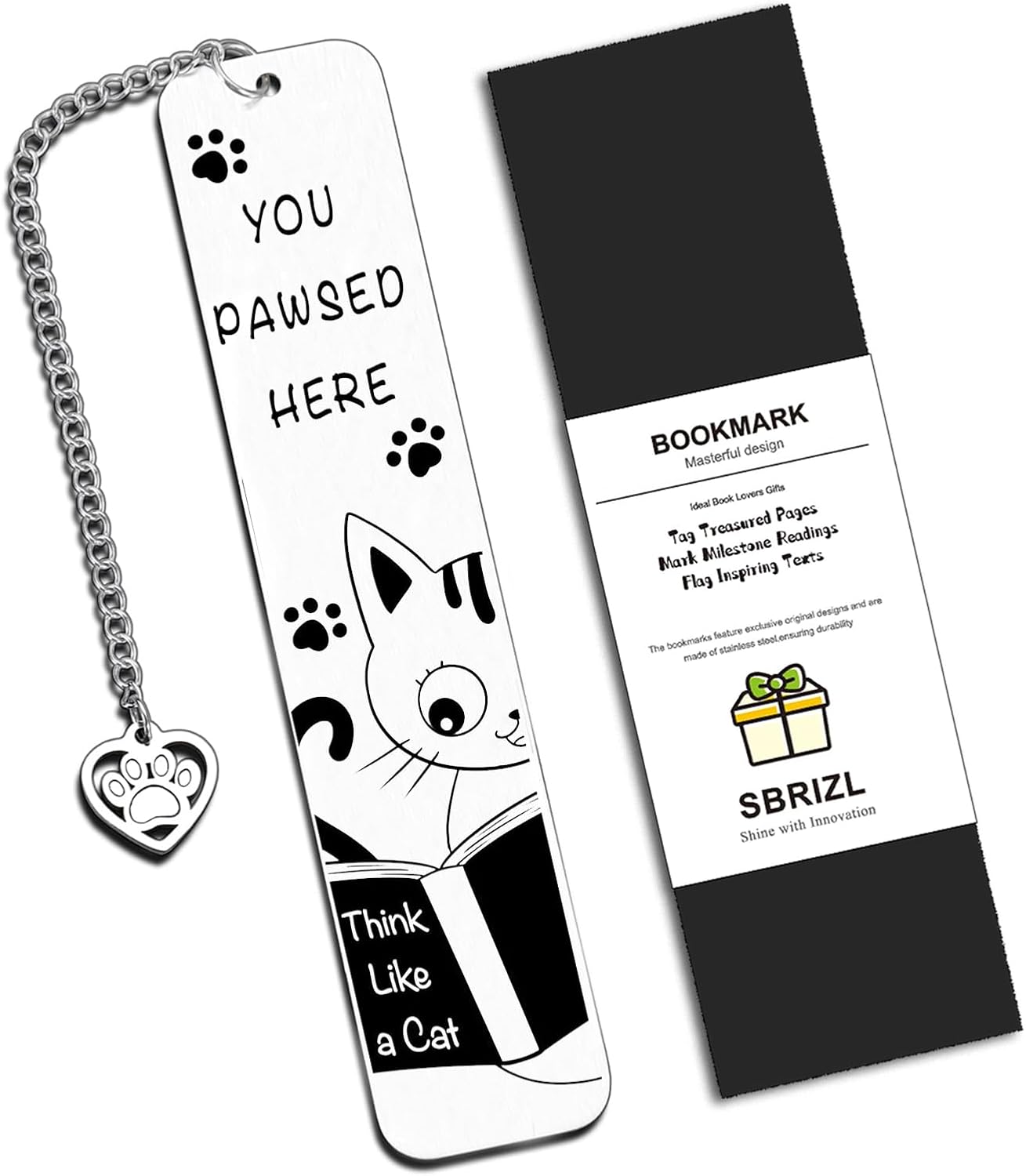 3-Piece Cat Bookmarks for Reading Women - Cute Bookmarks for Kids, Gifts for Cat Lovers,Christmas Cat-Themed Book Accessories for Readers & Book Lovers
