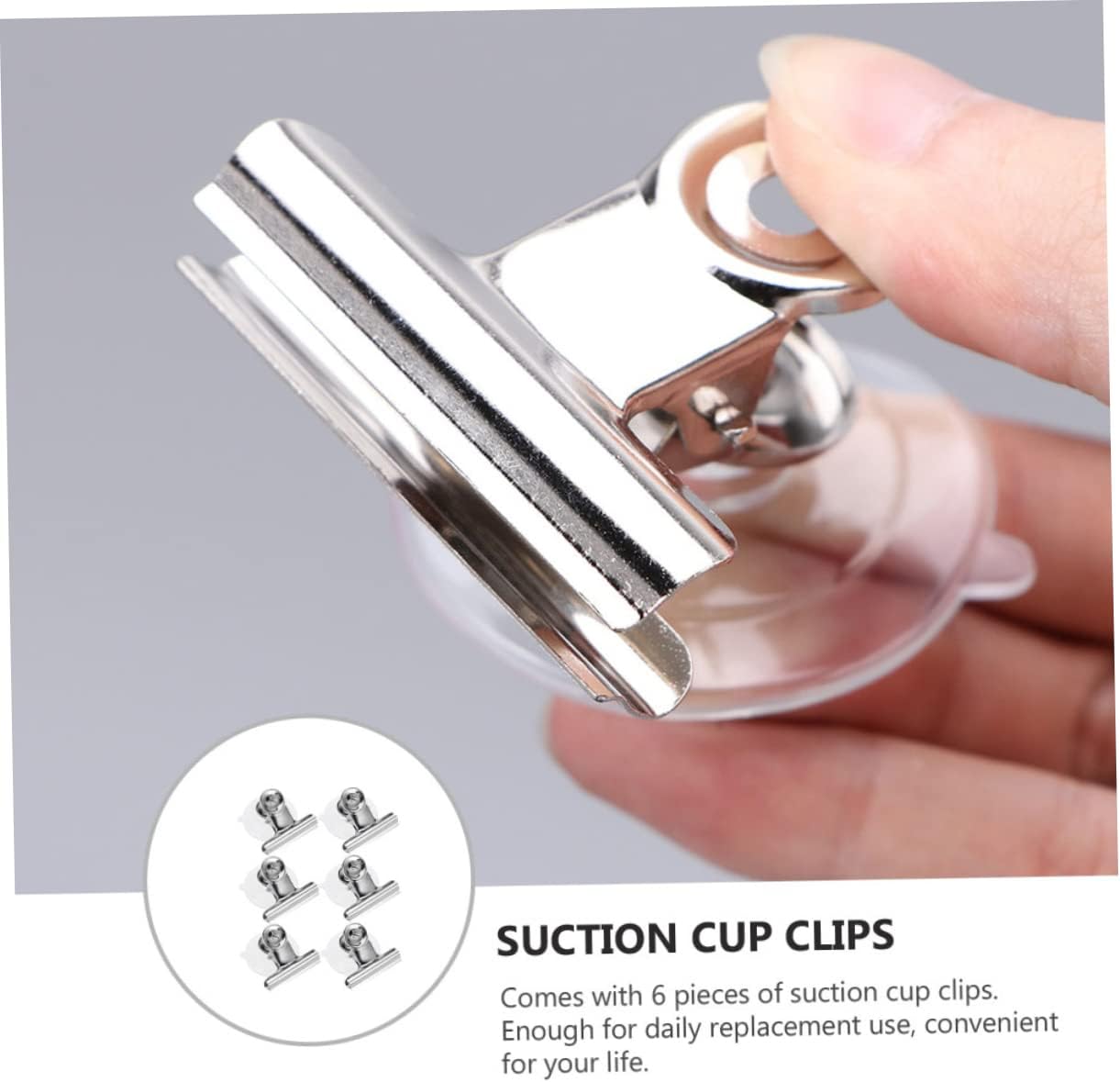 PRETYZOOM 5pcs Stainless Steel Suction Cup Hooks for Glass Window Non-Slip No Tools Needed for Kitchen Bathroom Laundry